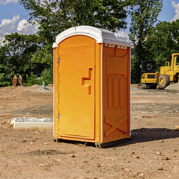 how often are the porta potties cleaned and serviced during a rental period in Williams County